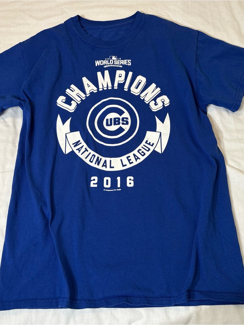Chicago Cubs 2016 National League Champions Blue T-Shirt - Picture 1 of 8